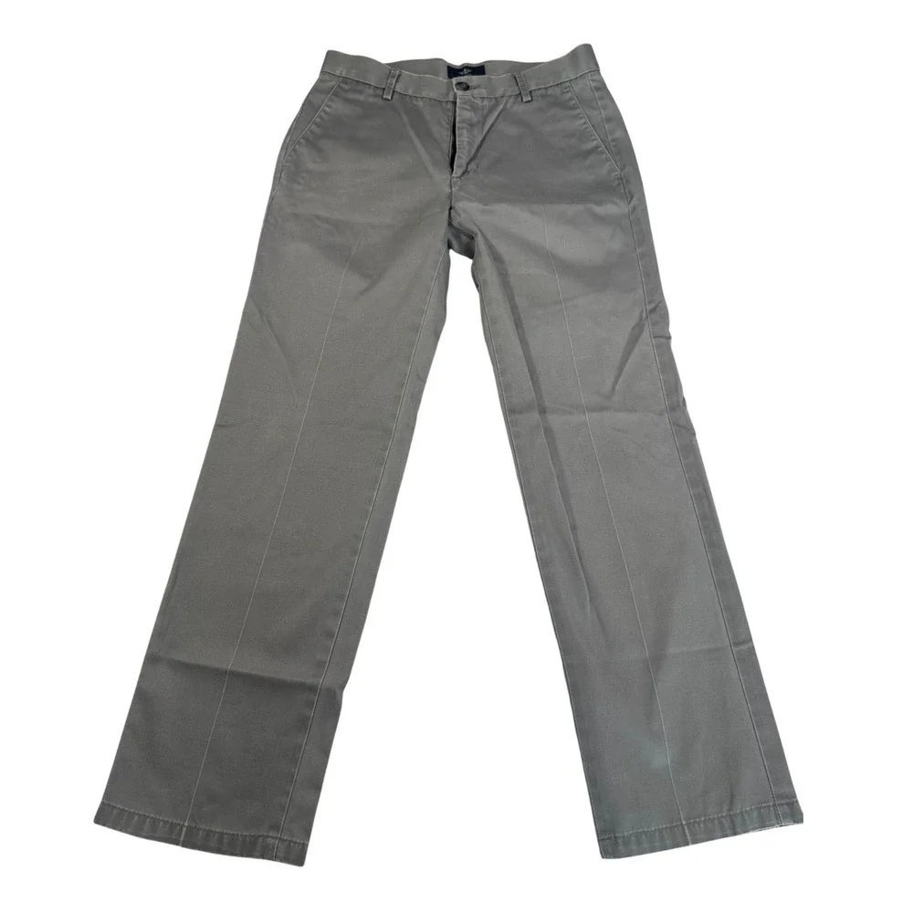 Dockers Mens Slim Fit Chino Pants 30x29 Gray Casual Classic Workwear Everyday